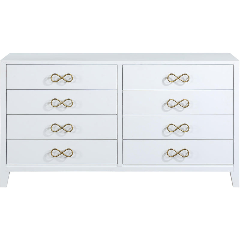 Meridian Bowtie White / Gold Dresser IMAGE 3