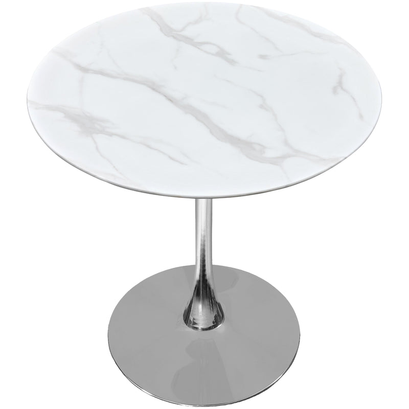 Meridian Tulip Chrome Counter Height Table (3 Boxes) IMAGE 2