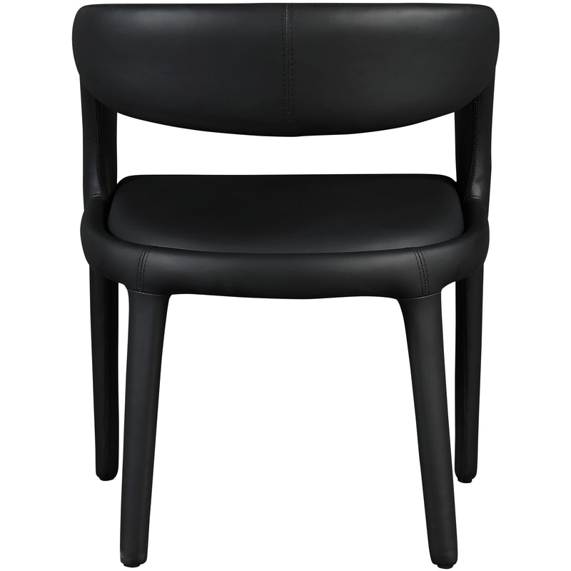 Meridian Sylvester Black Vegan Leather Dining Chair IMAGE 2