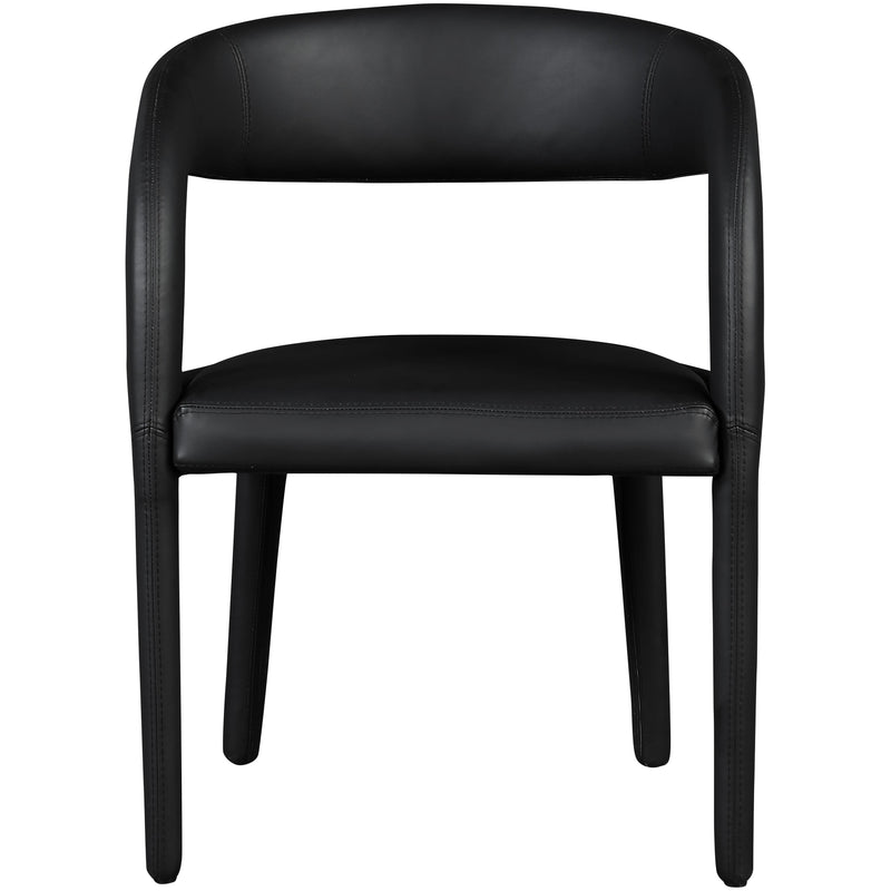 Meridian Sylvester Black Vegan Leather Dining Chair IMAGE 4