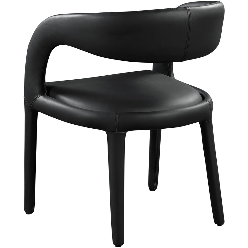 Meridian Sylvester Black Vegan Leather Dining Chair IMAGE 6