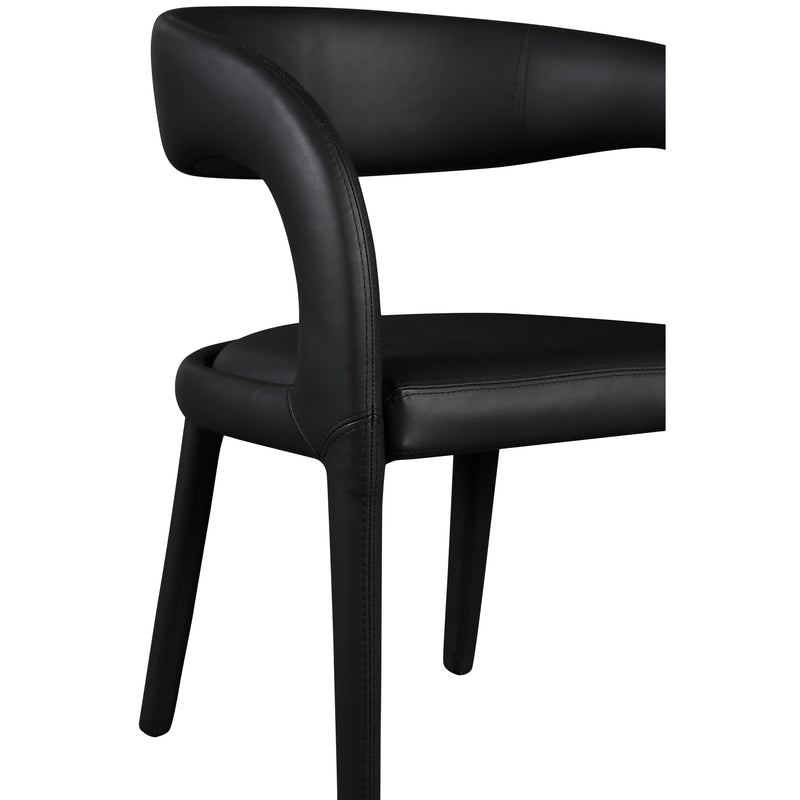 Meridian Sylvester Black Vegan Leather Dining Chair IMAGE 7