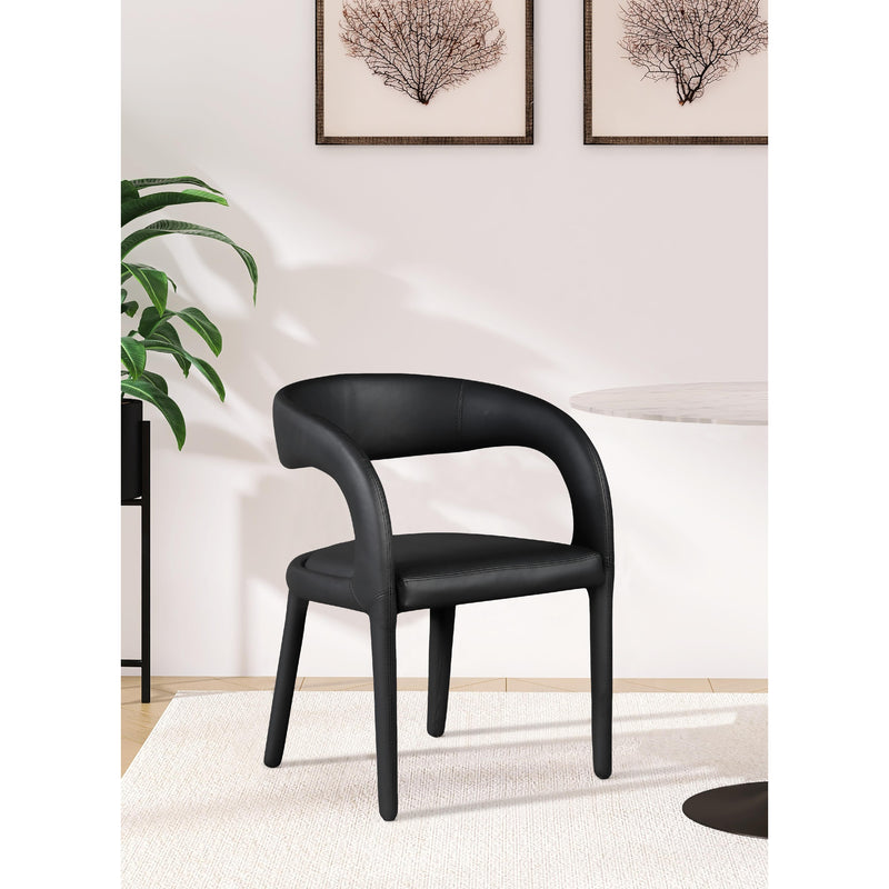 Meridian Sylvester Black Vegan Leather Dining Chair IMAGE 8