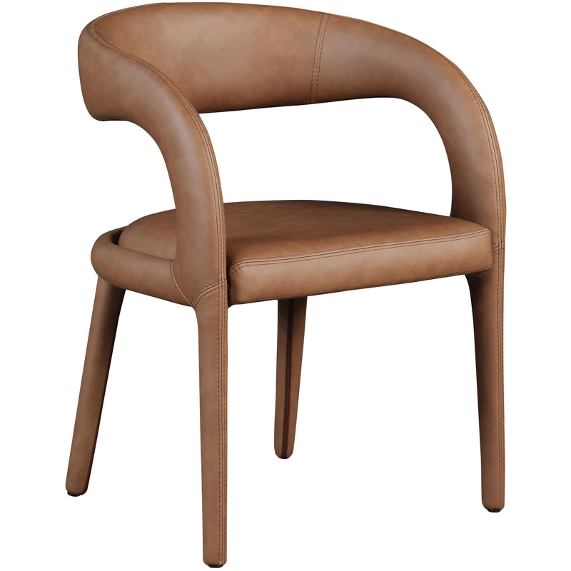 Meridian Sylvester Brown Vegan Leather Dining Chair IMAGE 3