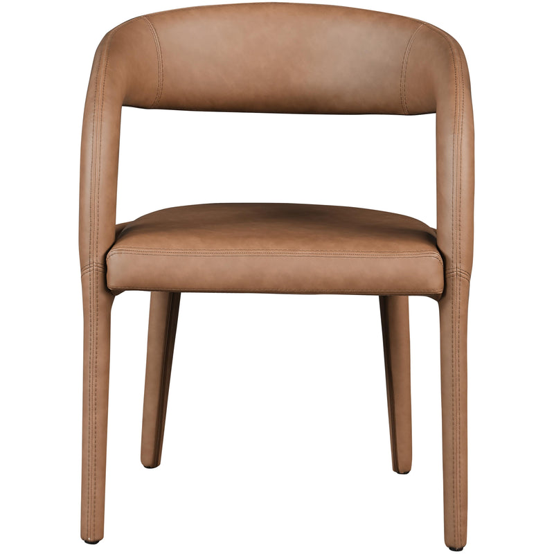 Meridian Sylvester Brown Vegan Leather Dining Chair IMAGE 4