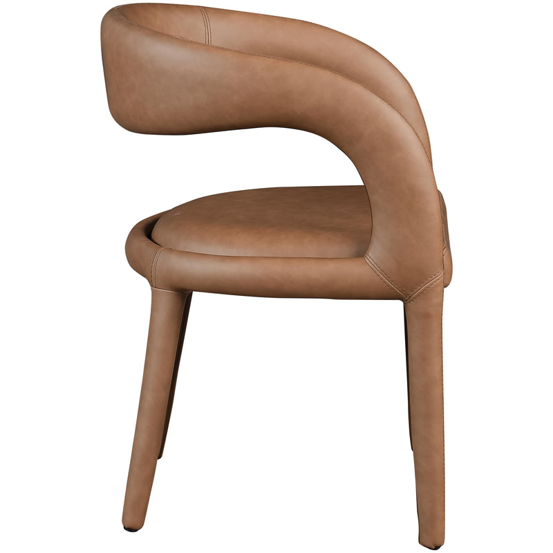 Meridian Sylvester Brown Vegan Leather Dining Chair IMAGE 5