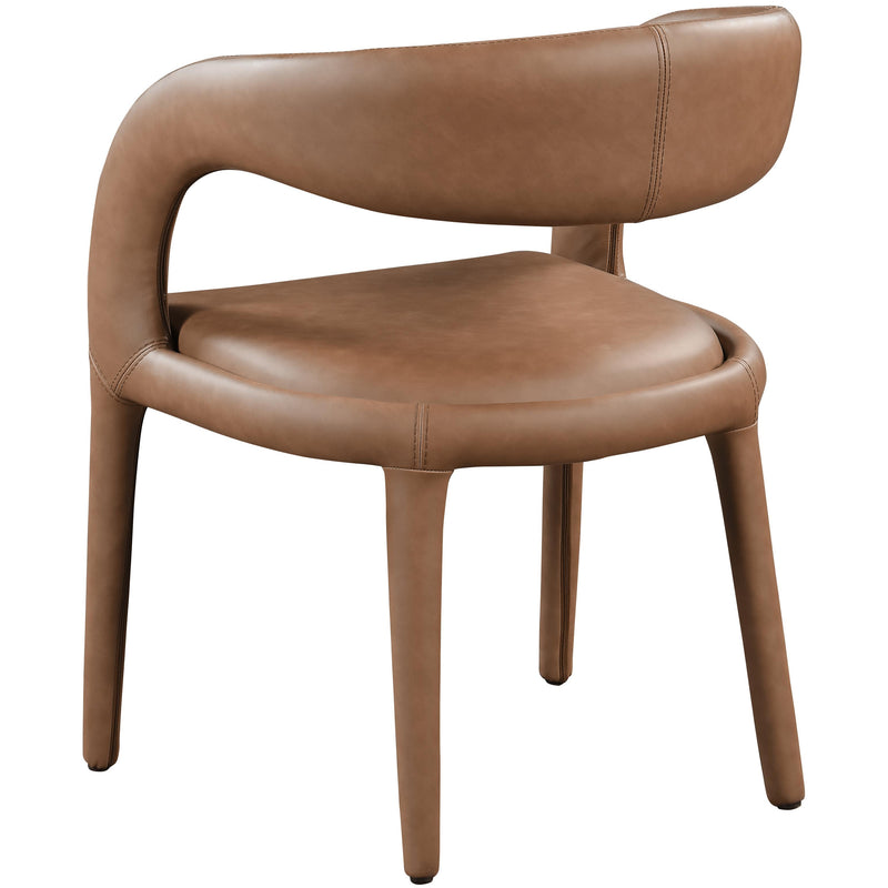 Meridian Sylvester Brown Vegan Leather Dining Chair IMAGE 6