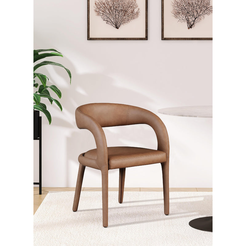 Meridian Sylvester Brown Vegan Leather Dining Chair IMAGE 8