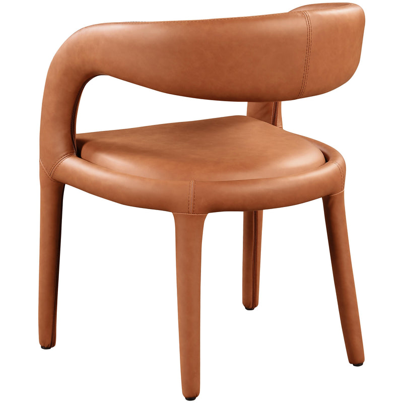 Meridian Sylvester Cognac Vegan Leather Dining Chair IMAGE 6