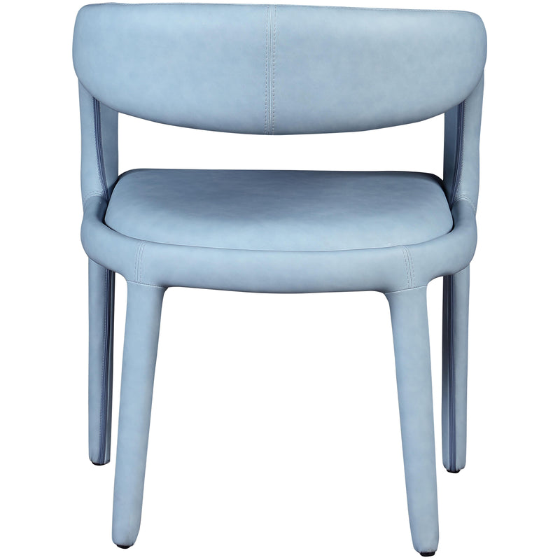 Meridian Sylvester Light Blue Vegan Leather Dining Chair IMAGE 2