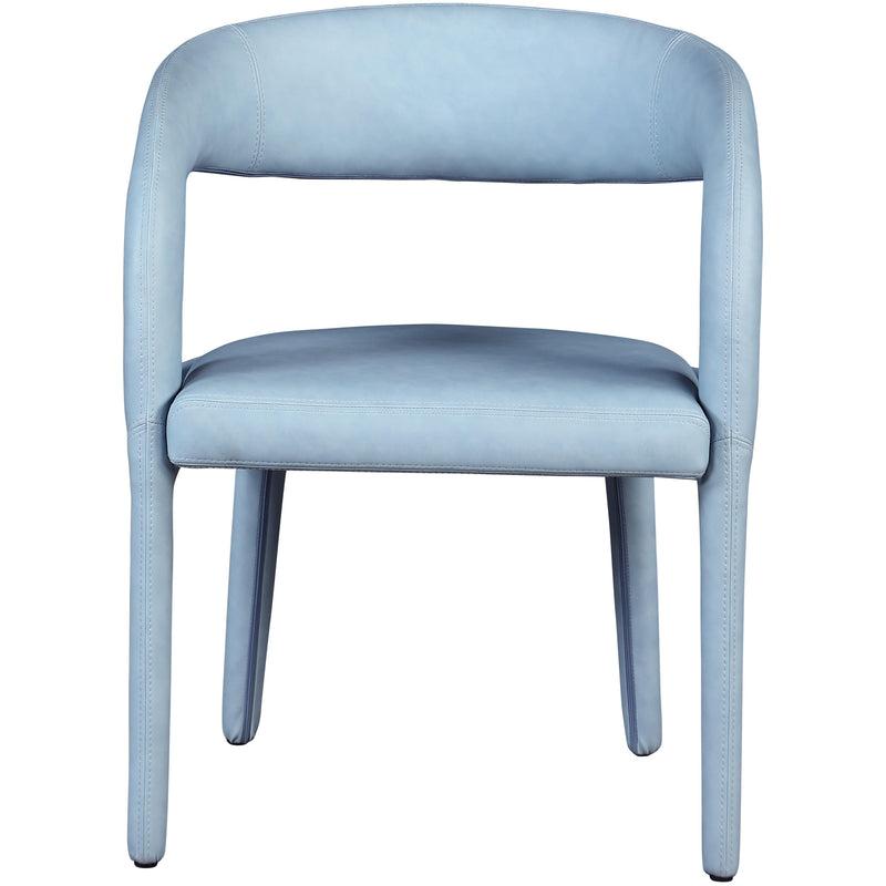 Meridian Sylvester Light Blue Vegan Leather Dining Chair IMAGE 4