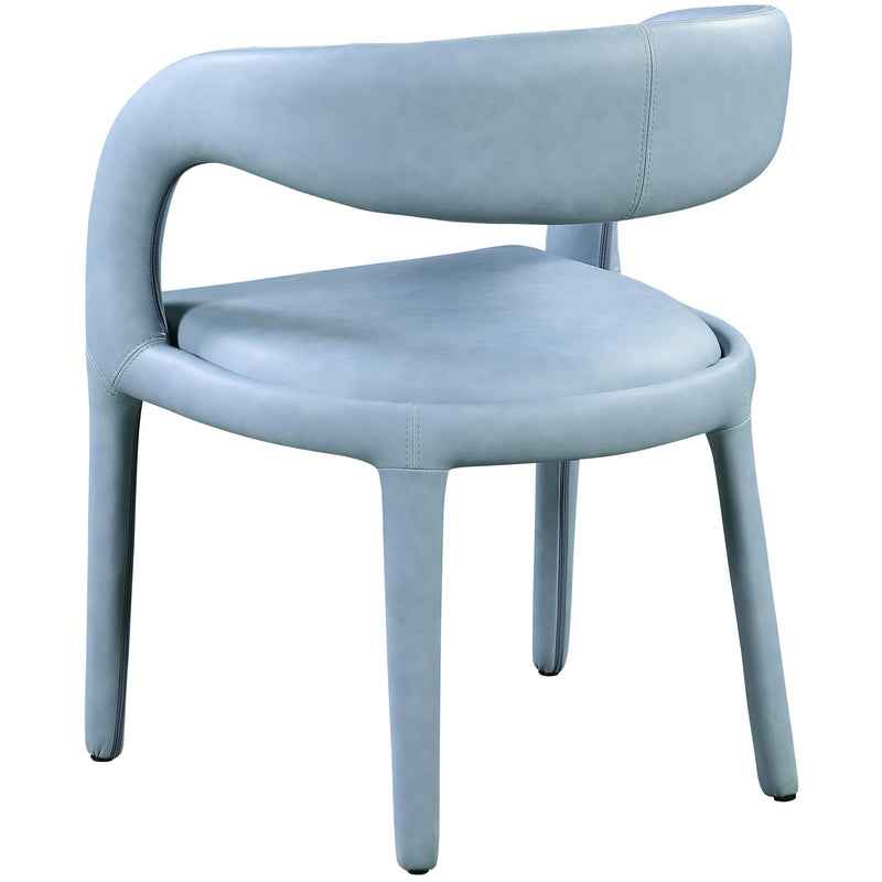 Meridian Sylvester Light Blue Vegan Leather Dining Chair IMAGE 6