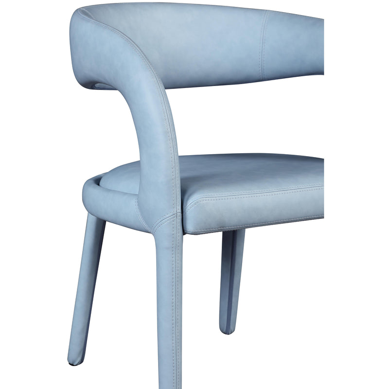 Meridian Sylvester Light Blue Vegan Leather Dining Chair IMAGE 7