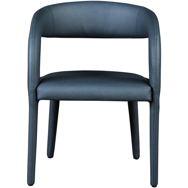 Meridian Sylvester Navy Vegan Leather Dining Chair IMAGE 4