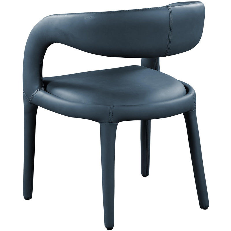 Meridian Sylvester Navy Vegan Leather Dining Chair IMAGE 6