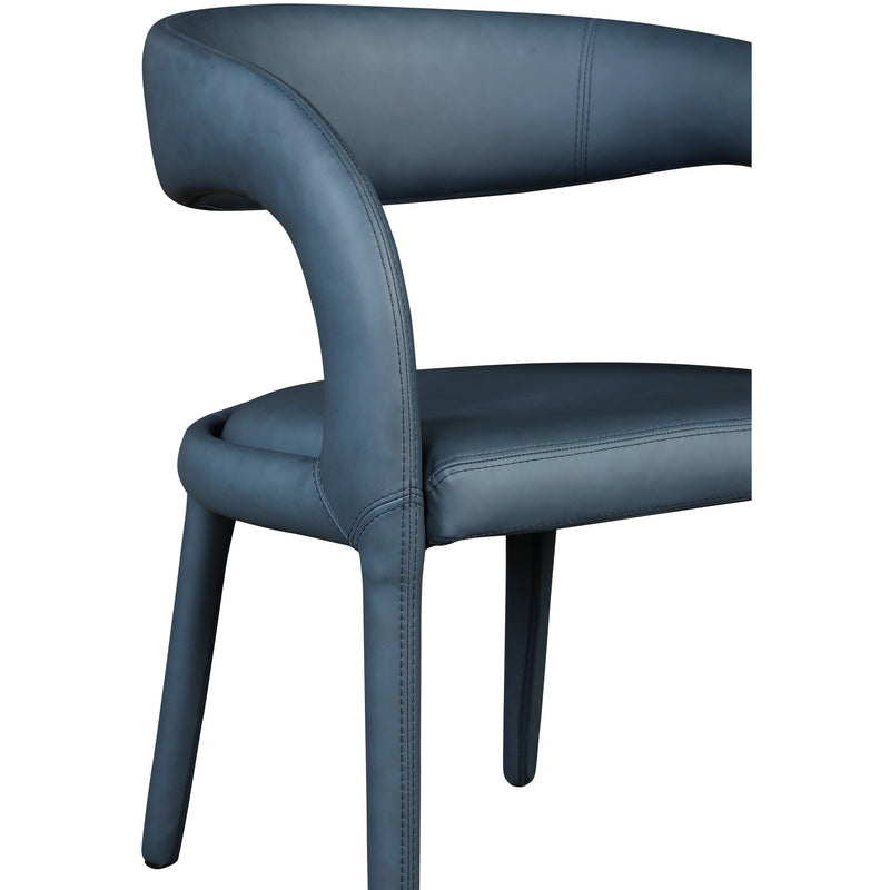 Meridian Sylvester Navy Vegan Leather Dining Chair IMAGE 7