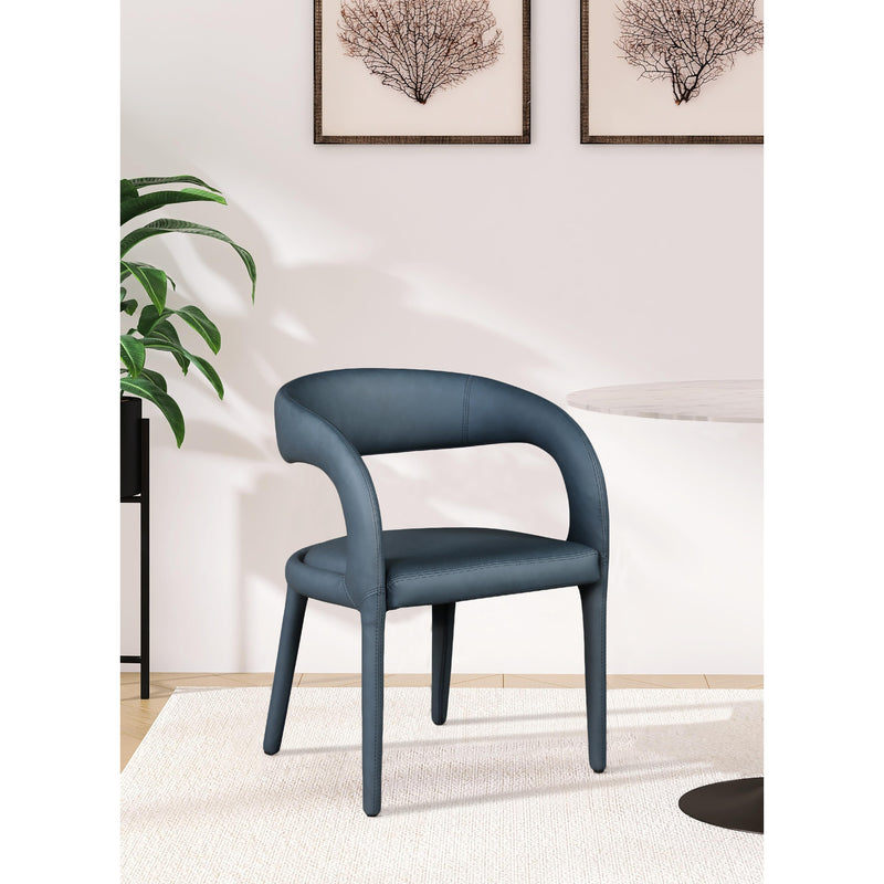 Meridian Sylvester Navy Vegan Leather Dining Chair IMAGE 8