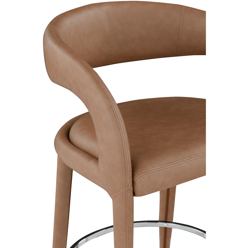 Meridian Sylvester Brown Vegan Leather Stool IMAGE 7