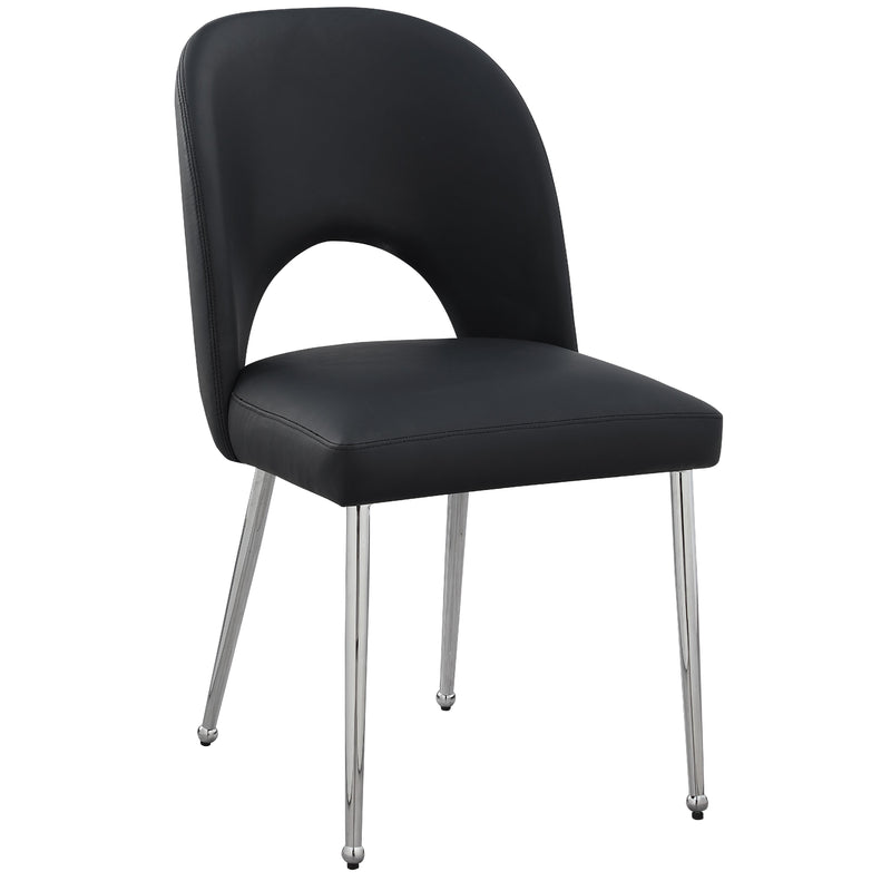 Meridian Logan Black Vegan Leather Dining Chair IMAGE 3