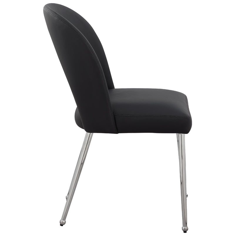 Meridian Logan Black Vegan Leather Dining Chair IMAGE 5