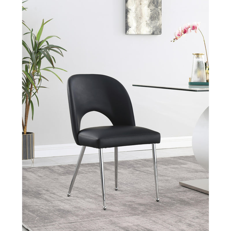 Meridian Logan Black Vegan Leather Dining Chair IMAGE 7