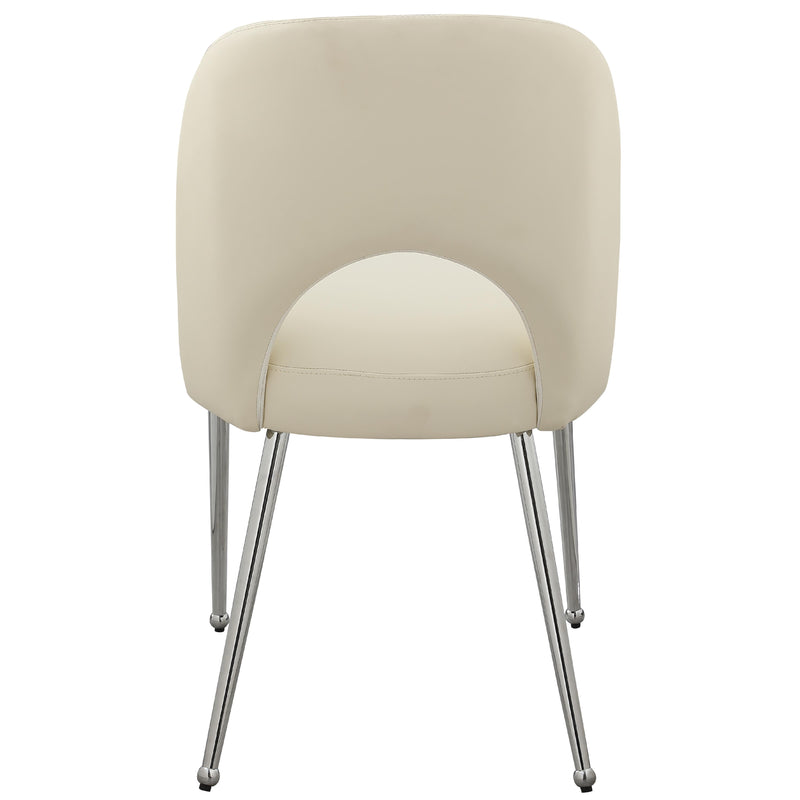 Meridian Logan Cream Vegan Leather Dining Chair IMAGE 2