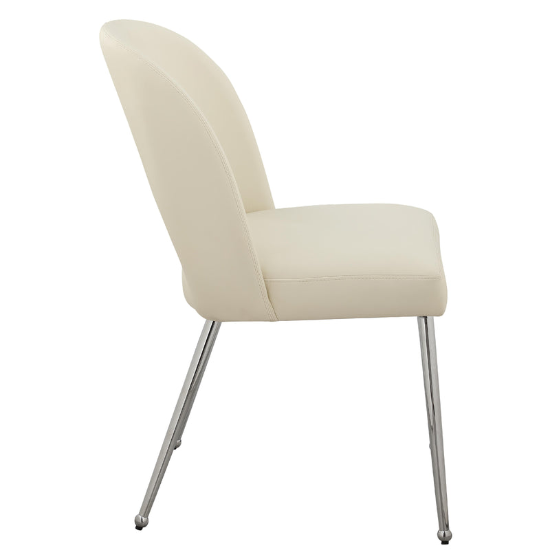 Meridian Logan Cream Vegan Leather Dining Chair IMAGE 5