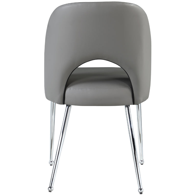 Meridian Logan Grey Vegan Leather Dining Chair IMAGE 2