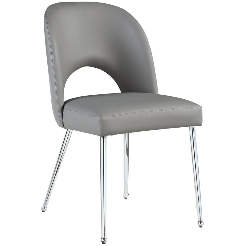 Meridian Logan Grey Vegan Leather Dining Chair IMAGE 3