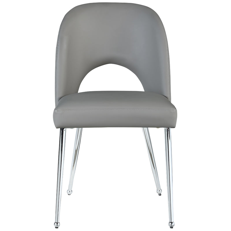 Meridian Logan Grey Vegan Leather Dining Chair IMAGE 4