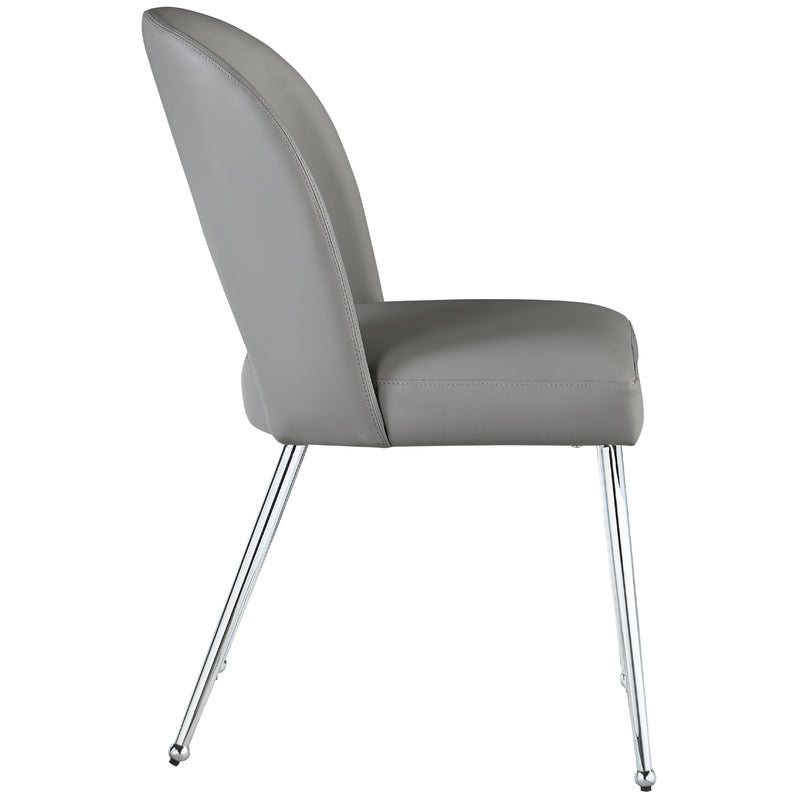 Meridian Logan Grey Vegan Leather Dining Chair IMAGE 5