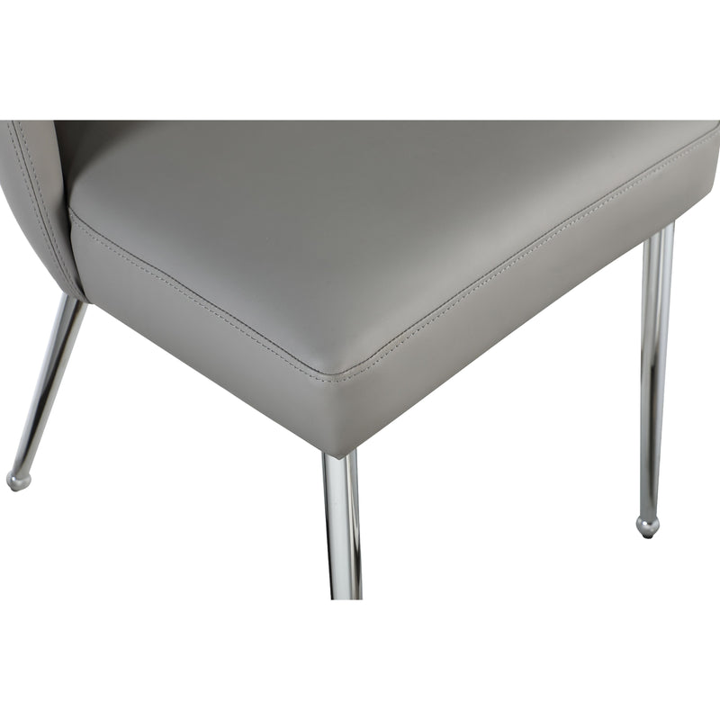 Meridian Logan Grey Vegan Leather Dining Chair IMAGE 6