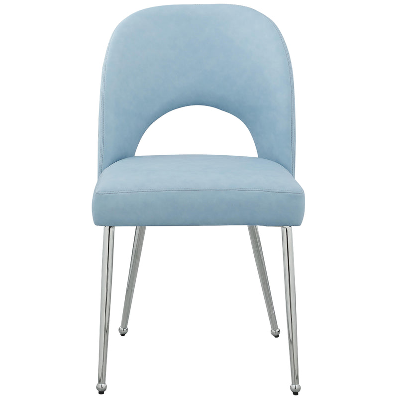 Meridian Logan Light Blue Vegan Leather Dining Chair IMAGE 4