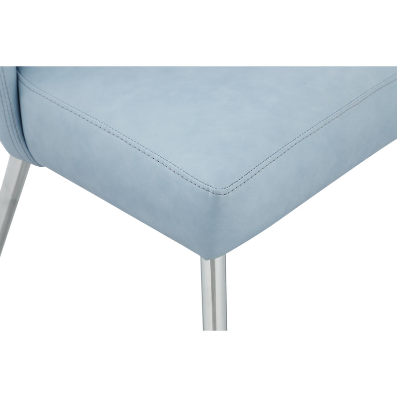 Meridian Logan Light Blue Vegan Leather Dining Chair IMAGE 6