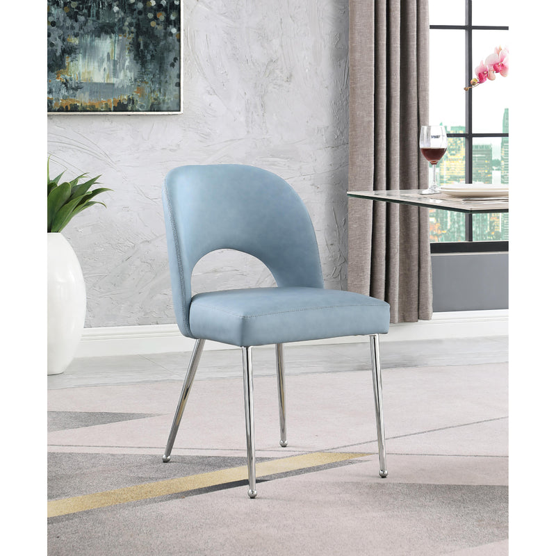 Meridian Logan Light Blue Vegan Leather Dining Chair IMAGE 7