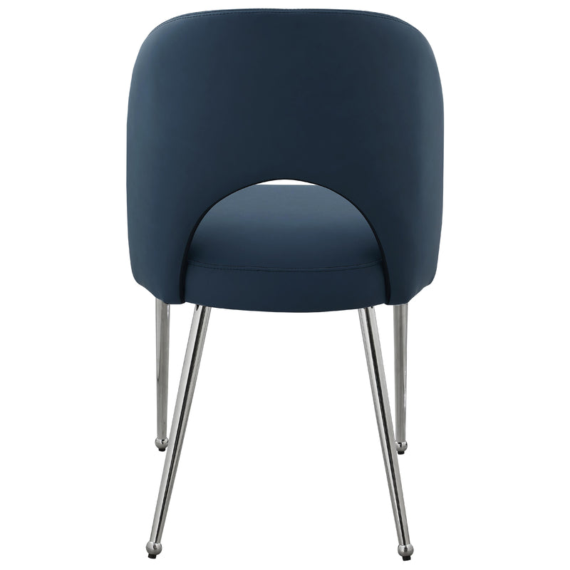 Meridian Logan Navy Vegan Leather Dining Chair IMAGE 2