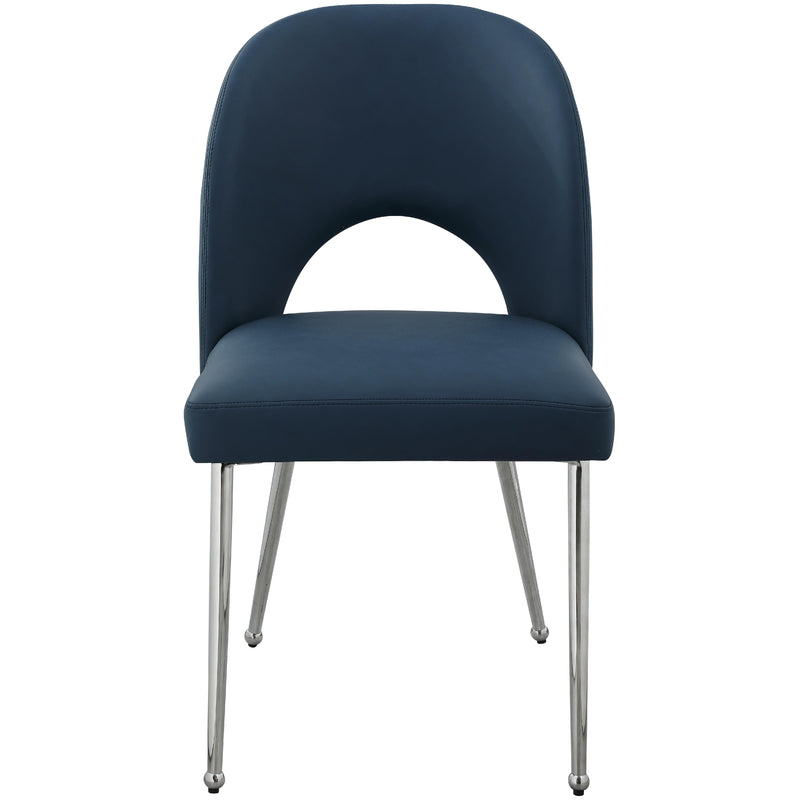 Meridian Logan Navy Vegan Leather Dining Chair IMAGE 4