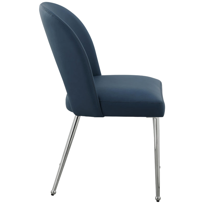 Meridian Logan Navy Vegan Leather Dining Chair IMAGE 5