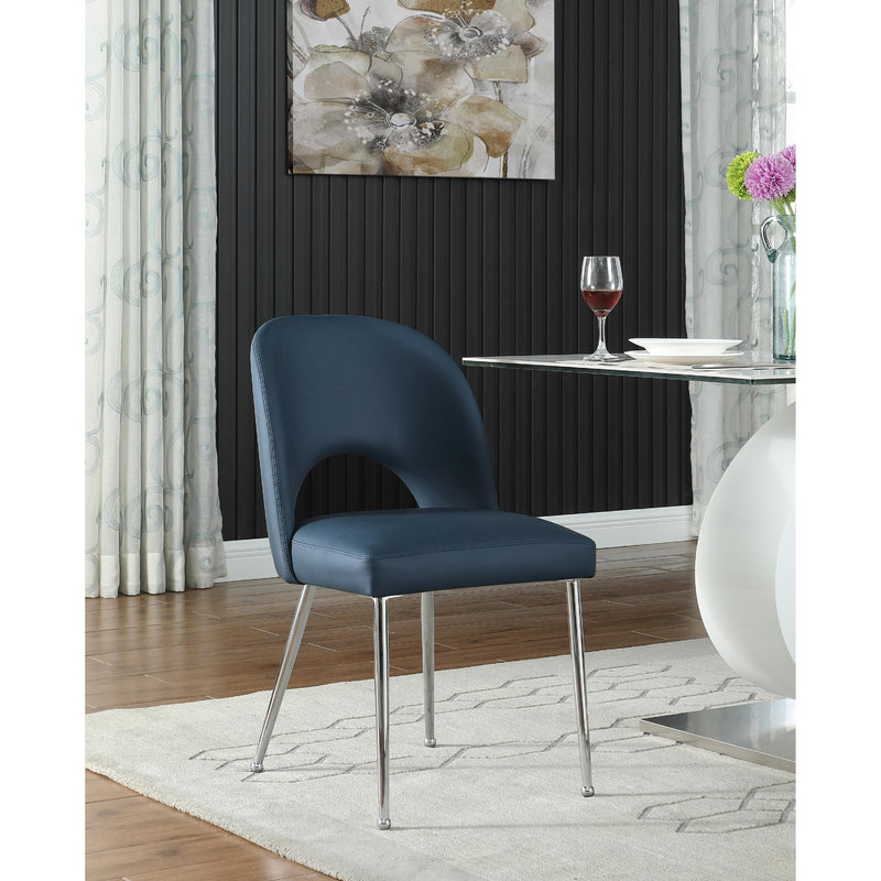 Meridian Logan Navy Vegan Leather Dining Chair IMAGE 7