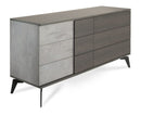 Nova Domus Palermo Italian Modern Faux Concrete & Grey Dresser