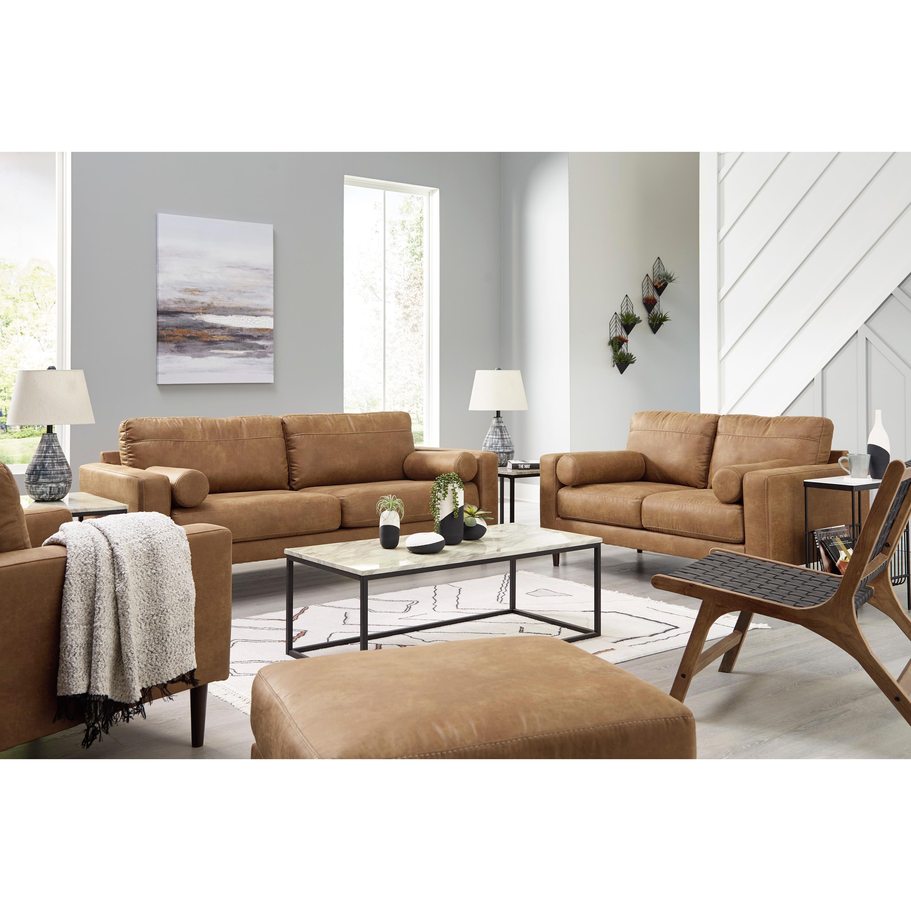 Signature Design by Ashley Telora Stationary Leather Look Loveseat 4100235 IMAGE 9