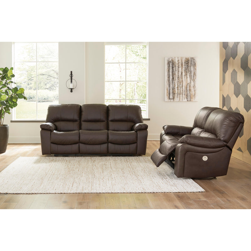 Signature Design by Ashley Leesworth Power Reclining Leather Match Loveseat U4380874 IMAGE 8