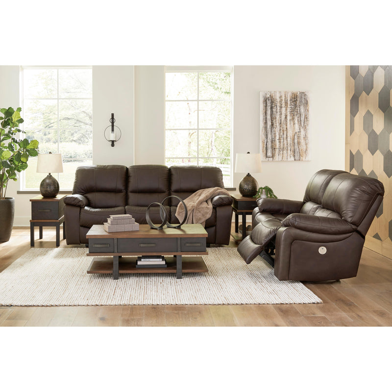 Signature Design by Ashley Leesworth Power Reclining Leather Match Loveseat U4380874 IMAGE 9