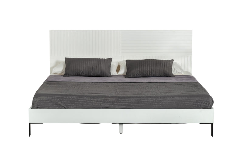 Nova Domus Valencia Contemporary White Bed
