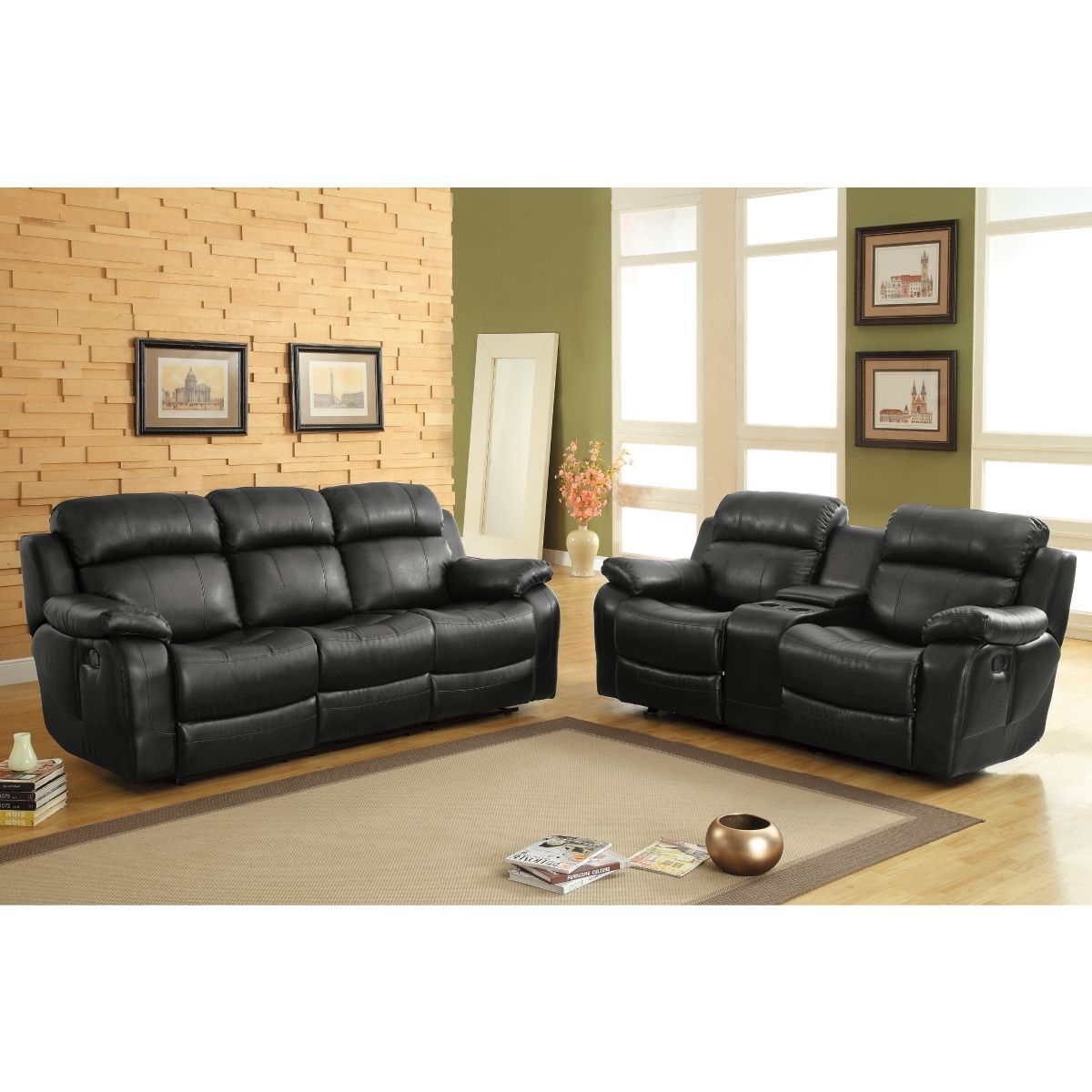 Marille - Double Reclining Sofa With Center Drop-Down Cup Holders