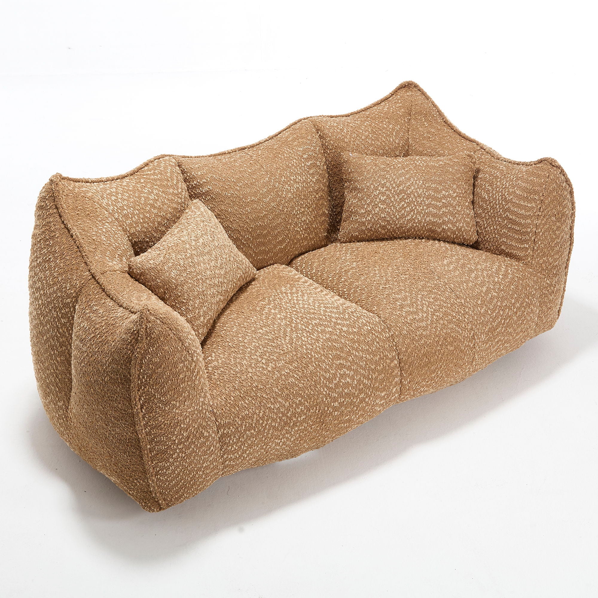 Comfortable Dual Beanbag Chair With High Resilience Foam Core For 2 People