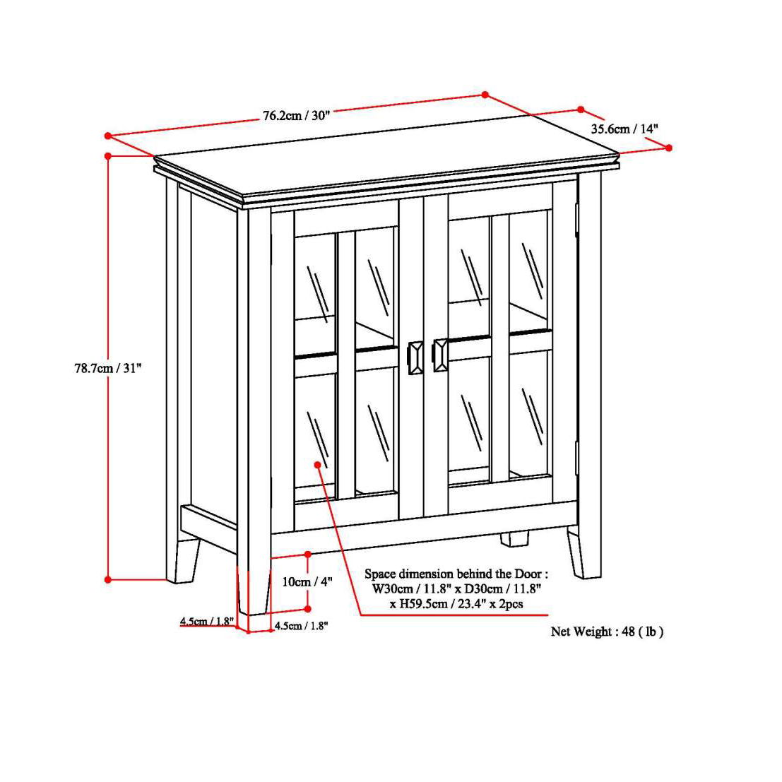 Artisan - Low Storage Cabinet & 2 Doors