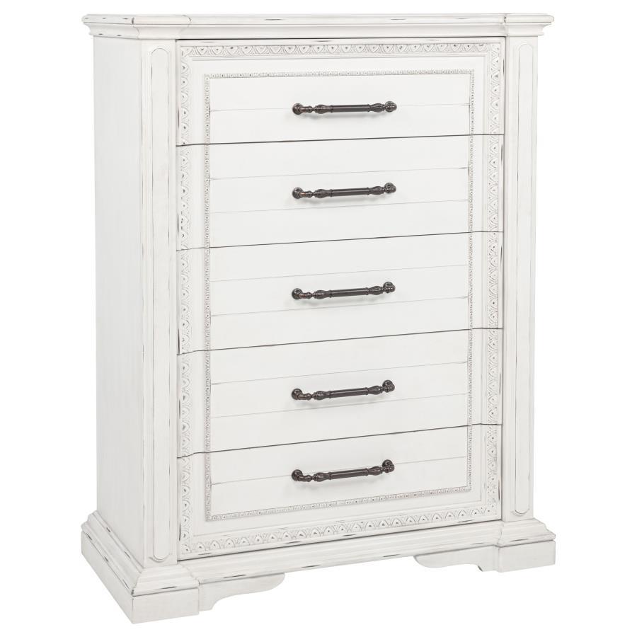 Mckinney - 5-Drawer Bedroom Chest Of Drawers - Vintage White