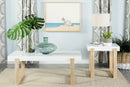 Pala  Coffee and End Table Set White High Gloss
