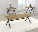 Colmar  Engineered Wood Coffee Table Set Golden Oak
